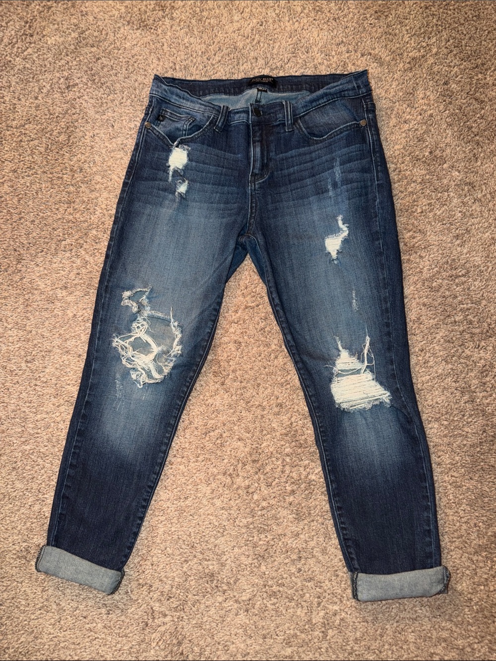 Judy Blue Mid Rise Skinny Jeans Dark Wash JB8249DK Size 13/31